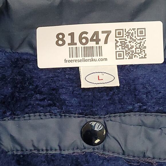 Vintage Kentucky Coach Jacket Large 25x29 Blue Sherpa-Lined - Picture 8 of 12